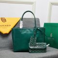 Double-sided cowhide shoulder handbag